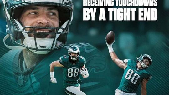 GOEDERT SETS EAGLE'S TE TOUCHDOWN RECORD