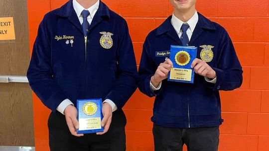 LA FFA EARNS TRIP TO STATE AFTER DISTRICTS