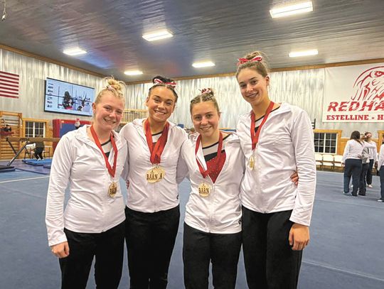B-H GYMNASTS SET NEW MARKS