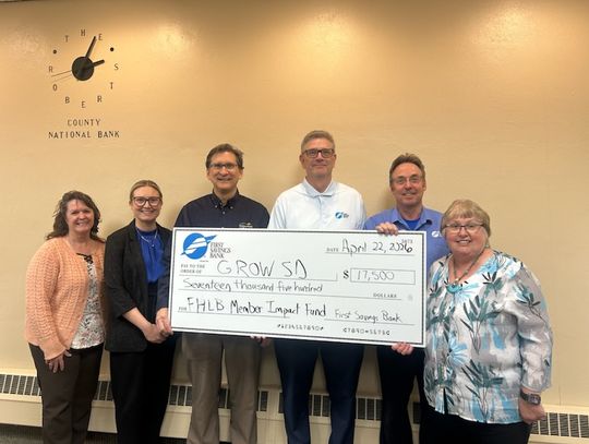 GROW SD RECEIVES GRANT FROM FIRST SAVINGS BANK