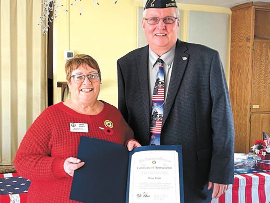 KRAFT HONORED BY LEGION FOR EDUCATION EFFORTS