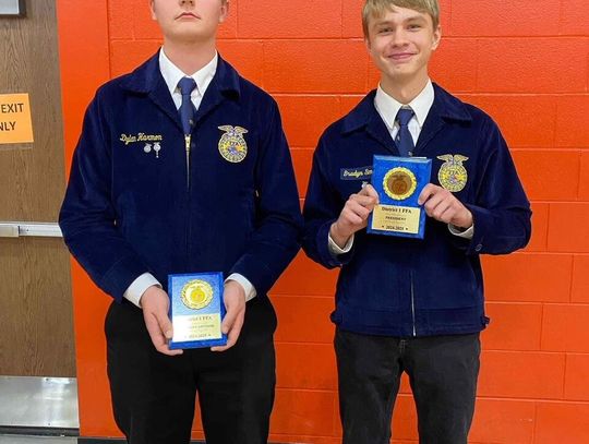 LA FFA EARNS TRIP TO STATE AFTER DISTRICTS