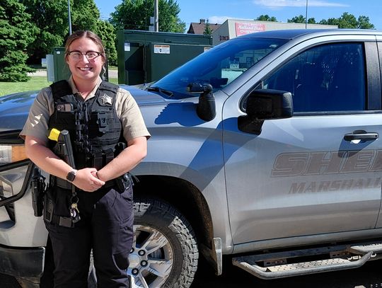 SHE'S READY TO PROTECT AND SERVE