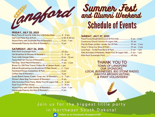 SUMMER FEST HITS LANGFORD FRI-SUN