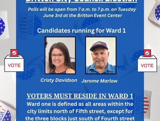 TWO VIE FOR WARD 1 BRITTON COUNCIL SEAT