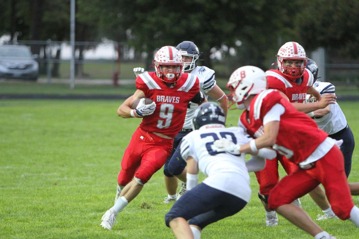 BRAVES ROLL TO BIG HOMECOMING WIN BRAVES ROLL TO BIG HOMECOMING WIN