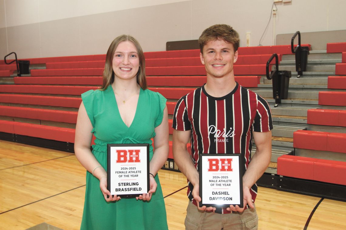 DAVIDSON, BRASSFIELD B-H ATHLETES OF YEAR