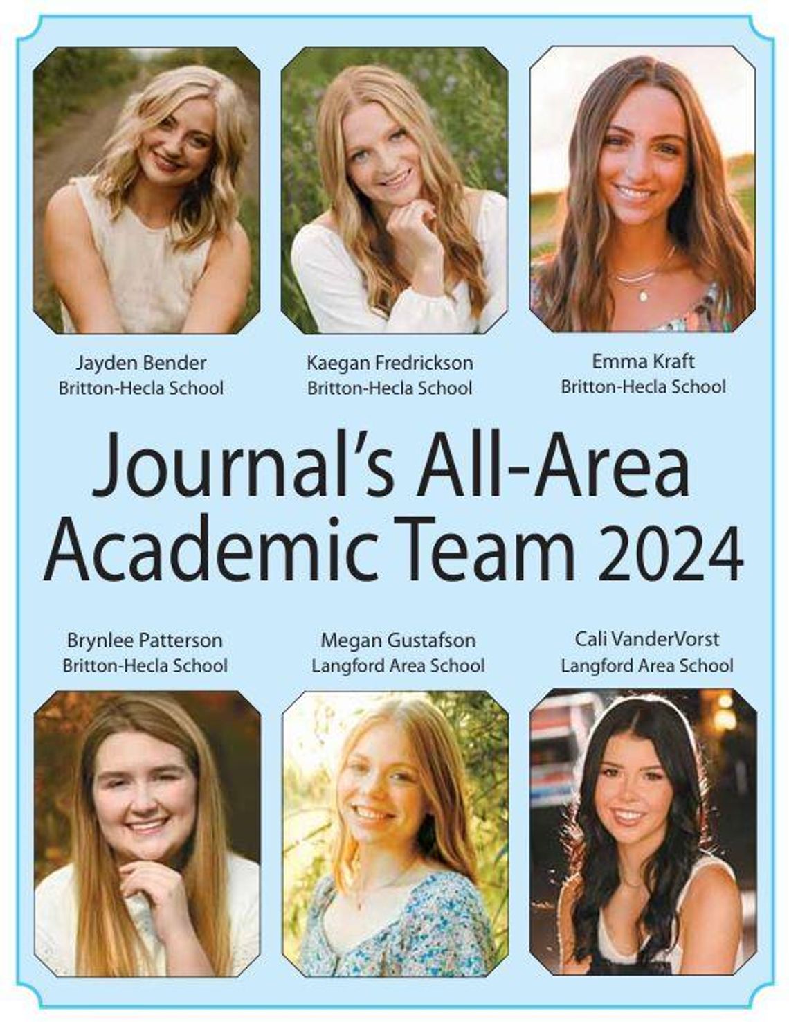 JOURNAL NAMES 2024 ALL-AREA ACADEMIC TEAM