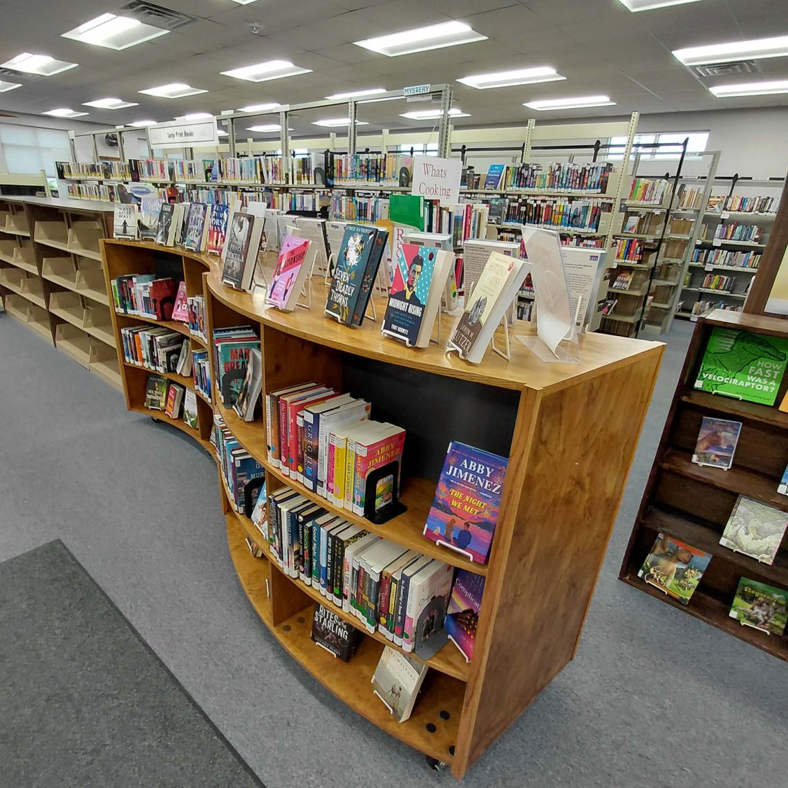 LOCALS LEND HANDS FOR LIBRARY SHELVES LOCALS LEND HANDS FOR LIBRARY SHELVES