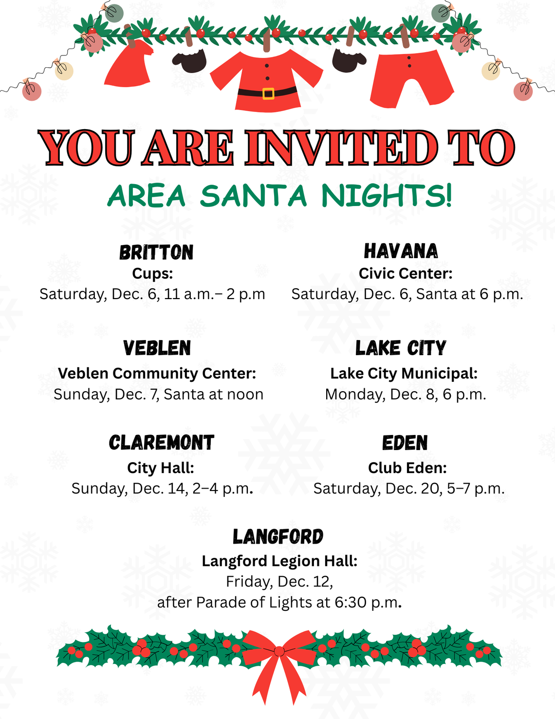 SANTA CLAUS IS COMING TO TOWN!