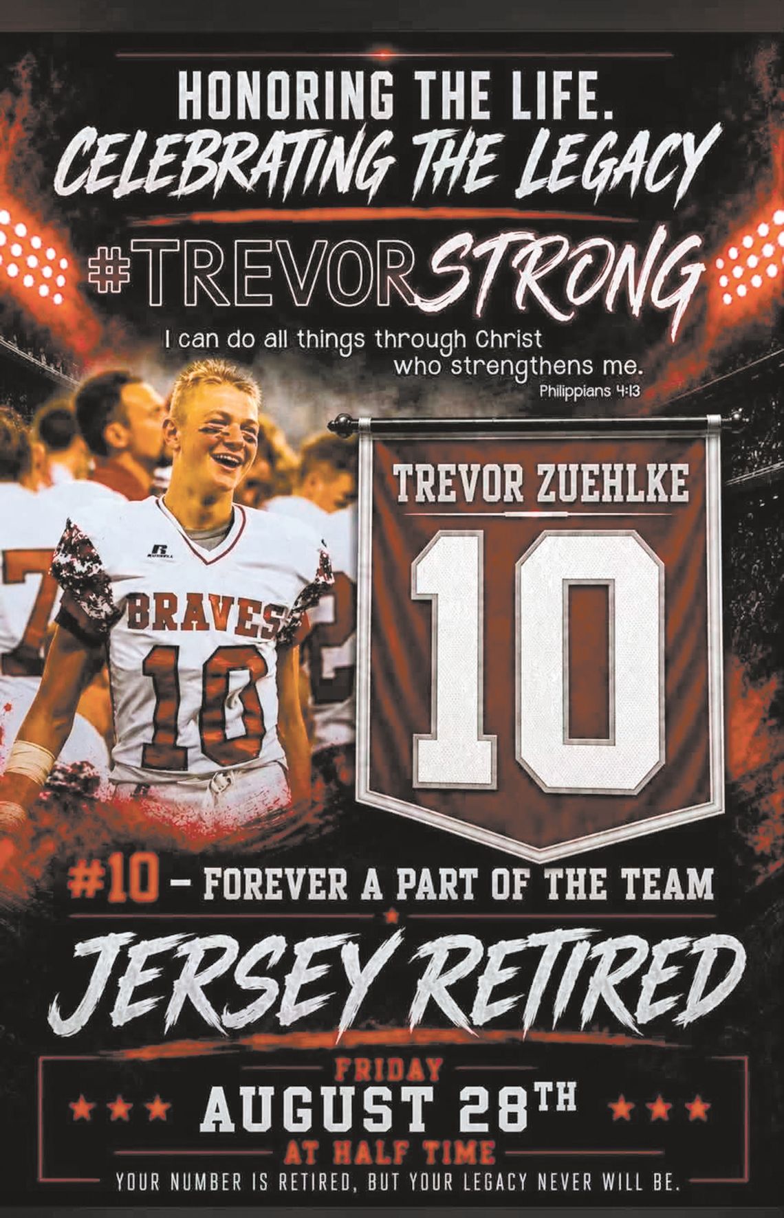 Trevor Zuehlke’s Number To Be Retired During Halftime Ceremony Trevor Zuehlke’s Number To Be Retired During Halftime Ceremony